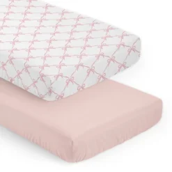 Sweet Jojo Designs Girl Fitted Crib Sheets Set Ballerina And Ballet Bows Pink And White 2pc -Sweets Jojo Shop GUEST b6233c1f eef1 4999 aee3 44c204f3676c