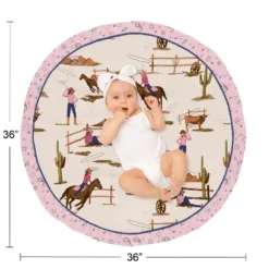 Sweet Jojo Designs Girl Baby Tummy Time Playmat Western Cowgirl Pink Brown And Beige -Sweets Jojo Shop GUEST b62f9d27 036b 4476 ba70 bff783eb9ec2