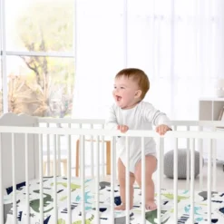 Sweet Jojo Designs Fitted Crib Sheet - Blue & Green Mod Dino