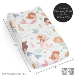 Sweet Jojo Designs Girl Changing Pad Sheet Mermaids Pink Blue And Orange -Sweets Jojo Shop GUEST bce09ee0 3e91 47bb abfb 1267fd5c23d8