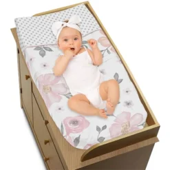 Sweet Jojo Designs Changing Pad Cover - Watercolor Floral - Pink/Gray -Sweets Jojo Shop GUEST c1f2235f ac90 40a5 ba89 782be9519da0