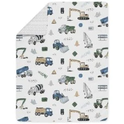 Sweet Jojo Designs Boy Toddler Bedding Set Construction Truck Green Blue And Grey 5pc. -Sweets Jojo Shop GUEST c1f42948 1712 4dcc 9f74 60542312c047