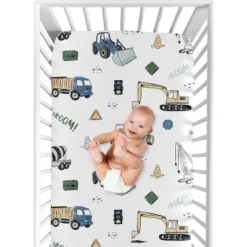 Sweet Jojo Designs Boy Baby Fitted Crib Sheet Construction Truck Green And Blue Collection 10 Sweet Jojo Designs Boy Baby Fitted Crib Sheet Construction Truck Green And Blue Collection -Sweets Jojo Shop GUEST c6ff28b0 e885 439a b2df cb1992f9a6af