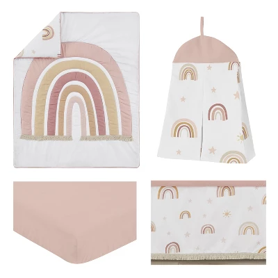 Sweet Jojo Designs Girl Baby Crib Bedding Set - Boho Rainbow Collection 4pc 3 Sweet Jojo Designs Girl Baby Crib Bedding Set - Boho Rainbow Collection 4pc