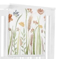 Sweet Jojo Designs Girl Baby Milestone Blanket Watercolor Floral Garden Multicolor