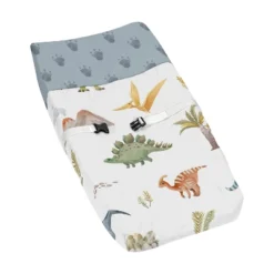 Sweet Jojo Designs Boy Changing Pad Cover Watercolor Dinosaur Dino Multicolor -Sweets Jojo Shop GUEST c9654d73 b053 4666 bd1f 10756a179aac