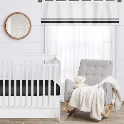 Sweet Jojo Designs Window Valance Treatment 54in. Hotel White And Black 3 Sweet Jojo Designs Window Valance Treatment 54in. Hotel White And Black