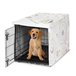 Sweet Jojo Designs Dog Crate Kennel Cover 36in. Celestial Pink Gold And Grey -Sweets Jojo Shop GUEST cdb467d1 47c2 41ae 9f7e 072ec7bf9869