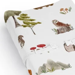 Sweet Jojo Designs Boy Girl Gender Neutral Unisex Changing Pad Sheet Watercolor Woodland Forest Animals Orange Green And Brown -Sweets Jojo Shop GUEST cdc2dd22 c0c5 4952 991d 99b328c6edc7