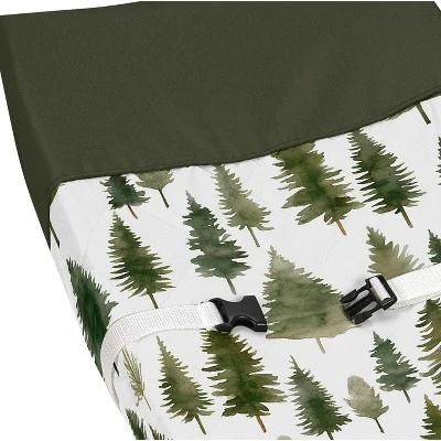 Sweet Jojo Designs Gender Neutral Unisex Changing Pad Cover Woodland Pine Tree Green And White 5 Sweet Jojo Designs Gender Neutral Unisex Changing Pad Cover Woodland Pine Tree Green And White - Image 3