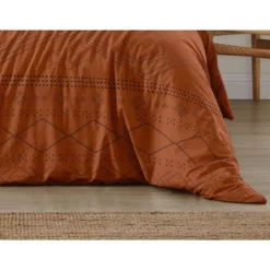 Sweet Jojo Designs Full/Queen Comforter Bedding Set Geometric Boho Dot Orange Black 3pc -Sweets Jojo Shop GUEST d32100da 2169 4bb6 9c4b 7b0e21d0fdef