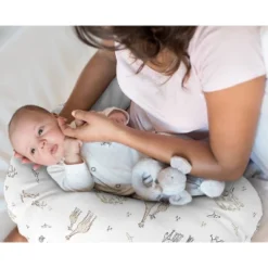 Sweet Jojo Designs Gender Neutral Unisex Support Nursing Pillow Cover (Pillow Not Included) Serengeti Animals Multicolor