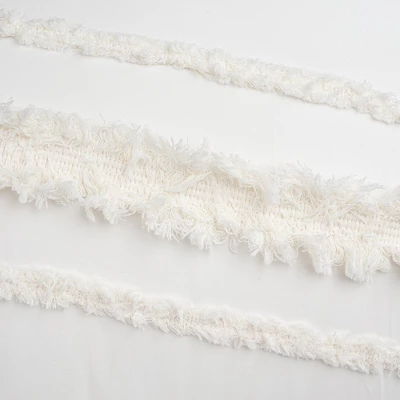 Sweet Jojo Designs Fabric Ottoman Pouf Cover Unstuffed Boho Fringe Ivory - Insert Not Included 6 Sweet Jojo Designs Fabric Ottoman Pouf Cover Unstuffed Boho Fringe Ivory - Insert Not Included - Image 4