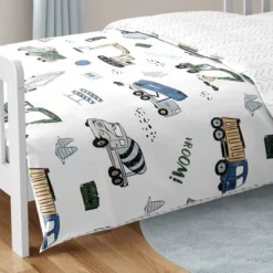 Sweet Jojo Designs Boy Toddler Bedding Set Construction Truck Green Blue And Grey 5pc. -Sweets Jojo Shop GUEST dc27b90a c24b 4b04 b554 070062d19792