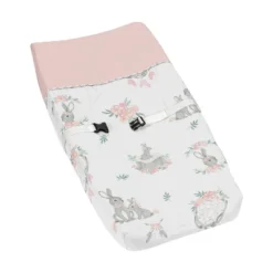 Sweet Jojo Designs Girl Changing Pad Cover Bunny Floral Pink Grey And White -Sweets Jojo Shop GUEST dd0fe038 4942 460f ac85 1f7e5f1dc817