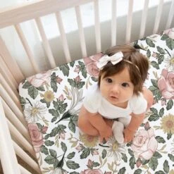 Sweet Jojo Designs Girl Fitted Crib Sheets Set Vintage Floral Pink Green And Yellow 2pc -Sweets Jojo Shop GUEST df32e421 f400 4036 9b31 7cf7f32e3542