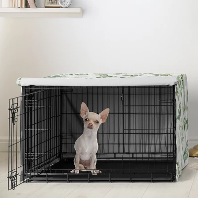 Sweet Jojo Designs Dog Crate Kennel Cover 24in. Botanical Green And White 3 Sweet Jojo Designs Dog Crate Kennel Cover 24in. Botanical Green And White