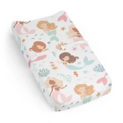 Sweet Jojo Designs Girl Changing Pad Sheet Mermaids Pink Blue And Orange -Sweets Jojo Shop GUEST e152105b 4767 4abf a361 daa6449f917b