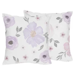 3pc Queen Bedding Set Sweet Jojo Designs Watercolor Floral Lavender/Gray - SWeet Jojo Designs -Sweets Jojo Shop GUEST e2e2b904 f2f1 4b1a 89b8 7a5047054fde