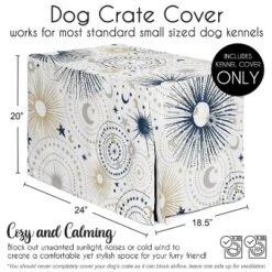 Sweet Jojo Designs Dog Crate Kennel Cover 24in. Celestial Blue Gold And Grey -Sweets Jojo Shop GUEST e618055f 5b9f 4df6 bf6f eb998f4aa3d9