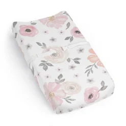 Sweet Jojo Designs Girl Changing Pad Sheet Watercolor Floral Pink And Grey -Sweets Jojo Shop GUEST e6626b15 7880 4c11 b9f0 3d2d9611593b