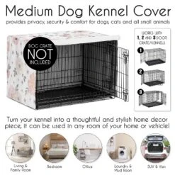 Sweet Jojo Designs Dog Crate Kennel Cover 36in. Watercolor Floral Pink And Grey -Sweets Jojo Shop GUEST e768ad79 1d5a 43a3 a2ec 60b0a9450b2c