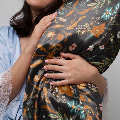 Sweet Jojo Designs Decorative Satin Pillowcases Boho Floral Wildflower Black And Orange 2pc 3 Sweet Jojo Designs Decorative Satin Pillowcases Boho Floral Wildflower Black And Orange 2pc