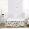 Sweet Jojo Designs Girl Baby Crib Bed Skirt Vintage Floral Pink Green And Yellow
