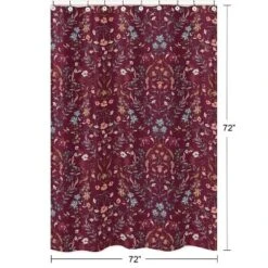 Sweet Jojo Designs Shower Curtain 72in.x72in. Boho Floral Wildflower Red Orange And Blue -Sweets Jojo Shop GUEST e8fc532c 5e2f 4f10 a59e 1fc238157938
