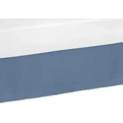 Sweet Jojo Designs Boy Dust Ruffle Queen Bed Skirt Watercolor Sports Theme Blue