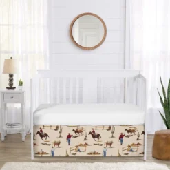 Sweet Jojo Designs Boy Baby Crib Bed Skirt Wild West Cowboy Multicolor