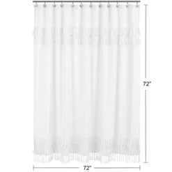 Sweet Jojo Design Shower Curtain 72in.x72in. Bohemian White -Sweets Jojo Shop GUEST eb6ccafe 0ab6 4c1c 8a88 a2838969afb8