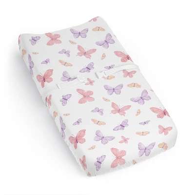 Sweet Jojo Designs Girl Changing Pad Sheet Butterfly Pink And Purple 8 Sweet Jojo Designs Girl Changing Pad Sheet Butterfly Pink And Purple - Image 6