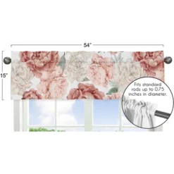 Sweet Jojo Designs Window Valance Treatment 54in. Peony Floral Garden Pink And Ivory -Sweets Jojo Shop GUEST ef439a62 156c 41eb b240 3f77598c1ec6