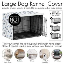 Sweet Jojo Designs Dog Crate Kennel Cover 48in. Paw And Bone Navy Blue And White -Sweets Jojo Shop GUEST f04dcbbf 6b75 4b62 9abd be0f5185a0d7