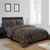 Sweet Jojo Designs Queen Duvet Cover And Shams Set Boho Floral Wildflower Black And Orange 3pc -Sweets Jojo Shop GUEST f15856e3 ba43 4924 bc2e a2437c16f78a
