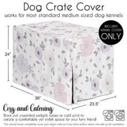 Sweet Jojo Designs Girl Dog Crate Kennel Cover 36in. Watercolor Floral Purple White And Grey 11 Sweet Jojo Designs Girl Dog Crate Kennel Cover 36in. Watercolor Floral Purple White And Grey -Sweets Jojo Shop GUEST f16a2453 c742 4b13 a857 37e622a67ce9