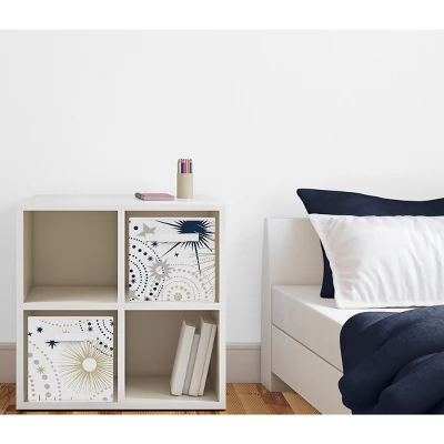 Sweet Jojo Designs Boy Or Girl Gender Neutral Unisex Set Of 2 Kids' Decorative Fabric Storage Bins Celestial Blue Gold And Grey 3 Sweet Jojo Designs Boy Or Girl Gender Neutral Unisex Set Of 2 Kids' Decorative Fabric Storage Bins Celestial Blue Gold And Grey