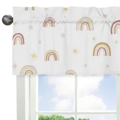 Sweet Jojo Designs Window Valance Treatment 54in. Boho Rainbow Pink Yellow And Beige -Sweets Jojo Shop GUEST f2e36d74 cd1a 4ab6 ab7d 308337748db2