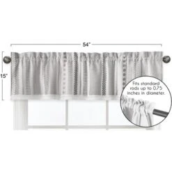 Sweet Jojo Designs Window Valance Treatment 54in. Boho Geometric Jacquard Ivory Black White -Sweets Jojo Shop GUEST f59cecb8 177a 4295 a19a 54d94f8bc0fc