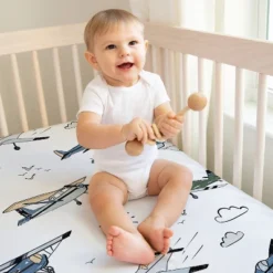 Sweet Jojo Designs Boy Fitted Crib Sheets Set Airplane Green And Blue 2pc -Sweets Jojo Shop GUEST f724349c d345 4531 aade 4cf8cde6b076