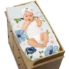 Sweet Jojo Designs Girl Changing Pad Cover Watercolor Floral Blue Pink And White -Sweets Jojo Shop GUEST f9174bb0 3d26 46f8 bedb 362d52726948