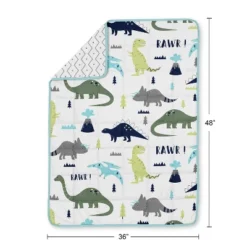 Sweet Jojo Designs Boy Toddler Weighted Blanket 5lbs. For Kids Mod Dinosaur Blue And Green -Sweets Jojo Shop GUEST fc6db10e c069 48e6 83fd 587a26051c8f