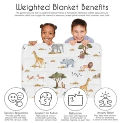 Sweet Jojo Designs Boy Girl Unisex Gender Neutral Toddler Weighted Blanket 5lbs. For Kids Jungle Multicolor -Sweets Jojo Shop GUEST feb68f8e d278 4dfe a7c0 28ffecbc3358