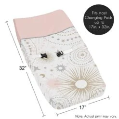Sweet Jojo Designs Girl Changing Pad Cover Celestial Pink And Gold -Sweets Jojo Shop GUEST ff9c15f3 3951 4296 b60f 910f42bc5cb7