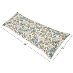 Sweet Jojo Designs Girl Body Pillow Cover (Pillow Not Included) 54in.x20in. Vintage Floral Blue Yellow And Gold -Sweets Jojo Shop GUEST ffddc044 9682 42b0 8a44 527ccb8a6553